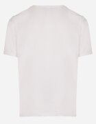  Tricou alb de bumbac cu imprimeu decorativ pe partea din față Ulitiama