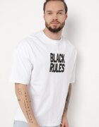  Tricou Alb de bumbac cu imprimeu pe ambele părți Daven
