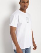  Tricou alb de bumbac cu mânecă scurtă și imprimeu Nobalia