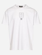  Tricou alb de bumbac cu mânecă scurtă și imprimeu Nobalia