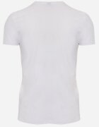  Tricou Alb din Bumbac cu Decolteu în V Rionisse