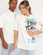  Tricou Alb din Bumbac Cu Imprimeu Halconie