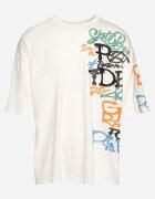 Tricou Alb din Bumbac Cu Imprimeu Halconie