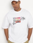  Tricou Alb din Bumbac Decorat cu Petice Ranessa