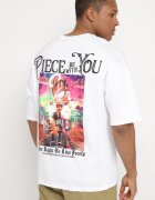  Tricou Alb din Bumbac Decorat cu Petice Ranessa