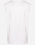  Tricou alb din bumbac fără mâneci cu imprimeu Acacilla