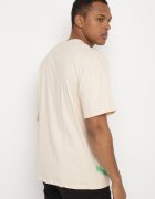  Tricou bej clasic din bumbac cu imprimeu și buzunar cu fermoar Aliccia