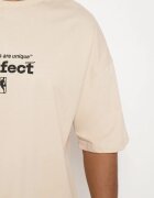  Tricou Bej de bumbac cu Mânecă Scurtă Decorat cu Imprimeuri Citara