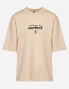  Tricou Bej de bumbac cu Mânecă Scurtă Decorat cu Imprimeuri Citara