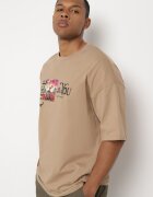  Tricou Bej închis din Bumbac Decorat cu Aplicații Ranessa