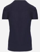  Tricou Bleumarin din Bumbac cu Decolteu în V Rionisse