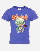  Tricou Bleumarin din Bumbac cu Mânecă Scurtă Decorat cu Aplicație Lumubia