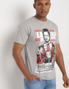  Tricou Clasic Gri din Bumbac cu Imprimeu Mare Gunelia
