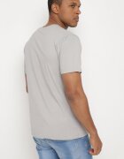  Tricou Clasic Gri din Bumbac cu Imprimeu Mare Gunelia