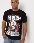  Tricou Clasic Negru din Bumbac cu Imprimeu Mare Gunelia