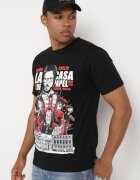  Tricou Clasic Negru din Bumbac cu Imprimeu Mare Gunelia