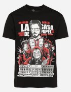  Tricou Clasic Negru din Bumbac cu Imprimeu Mare Gunelia