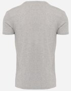  Tricou Gri deschis din Bumbac cu Decolteu în V Rionisse