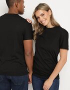  Tricou Negru de bumbac cu croi clasic Xloette