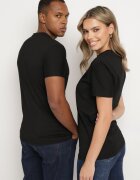  Tricou Negru de bumbac cu croi clasic Xloette