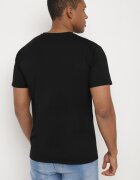  Tricou Negru de Bumbac cu Mânecă scurtă și Imprimeu decorativ Branessa