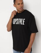  Tricou Negru De Bumbac cu Mânecă Scurtă și Imprimeuri Decorative pe Spate și pe Față Azariel