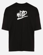  Tricou Negru din bumbac cu imprimeu Anfria