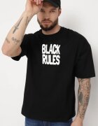  Tricou Negru din bumbac cu Imprimeu pe Ambele Părți Daven