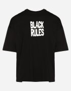  Tricou Negru din bumbac cu Imprimeu pe Ambele Părți Daven