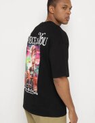  Tricou Negru din Bumbac Decorat cu Aplicații Ranessa