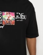  Tricou Negru din Bumbac Decorat cu Aplicații Ranessa
