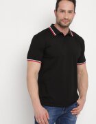  Tricou Negru stil Polo cu Nasturi Timarie