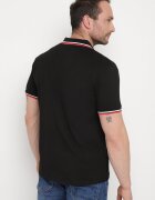 Tricou Negru stil Polo cu Nasturi Timarie