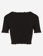  Tricou Negru Striat din bumbac Adlesa