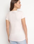  Tricou roz deschis din bumbac cu imprimeu și sclipici Kruita