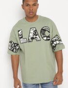  Tricou Verde Deschis din Bumbac cu Imprimeu Decorativ Sanestia