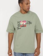 Tricou Verde deschis din bumbac decorat cu aplicații Ranessa