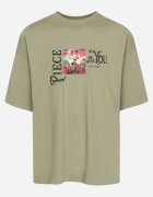  Tricou Verde deschis din bumbac decorat cu aplicații Ranessa