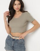  Tricou Verde închis Reiat din bumbac Adlesa