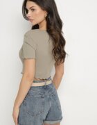  Tricou Verde închis Reiat din bumbac Adlesa