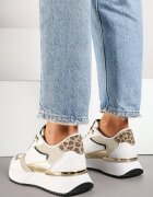 tulipano Adidași Albi Decorați cu inscripție și cu imprimeu leopard Wakkaria