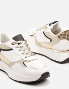 tulipano Adidași Albi Decorați cu inscripție și cu imprimeu leopard Wakkaria
