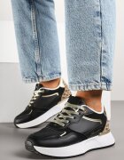 tulipano Adidași Negri Decorați Cu text și imprimeu leopard Wakkaria