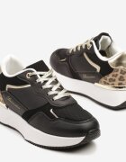 tulipano Adidași Negri Decorați Cu text și imprimeu leopard Wakkaria