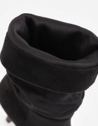 tulipano Botine plisate din imitație de căprioară cu toc subțire și vârf ascuțit Nuseme Negre