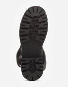 tulipano Botine tip biker pe talpă groasă cu curele și catarame decorative Donnitta Negre