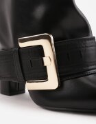 tulipano Cizme cu toc cu carâmb întors și cataramă jos Anefa Negre