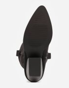 tulipano Cizme Negre Cowboy cu toc conic cu carâmb ajurat Tidanna