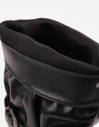 tulipano Ghete tip biker cu carâmb răsucit drapat cu curea Jevette Negre