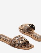 tulipano Papuci Leopard Decorați cu Nituri Meralina
